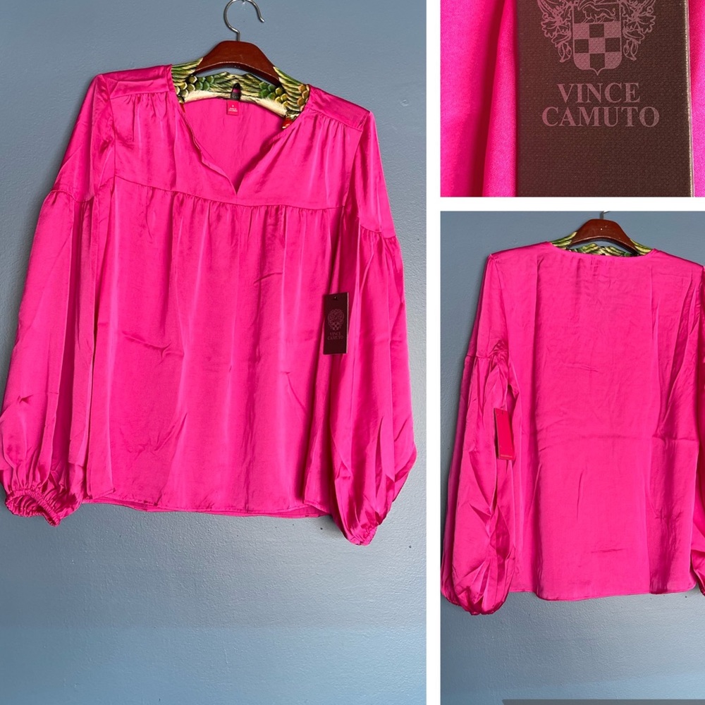🆕 VINCE CAMUTO absolutely fabulous 
Rumpled Peasant Blouse